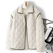 实拍现货时尚小香风今年流行爆款棉衣女士秋冬季新款轻薄棉服外套