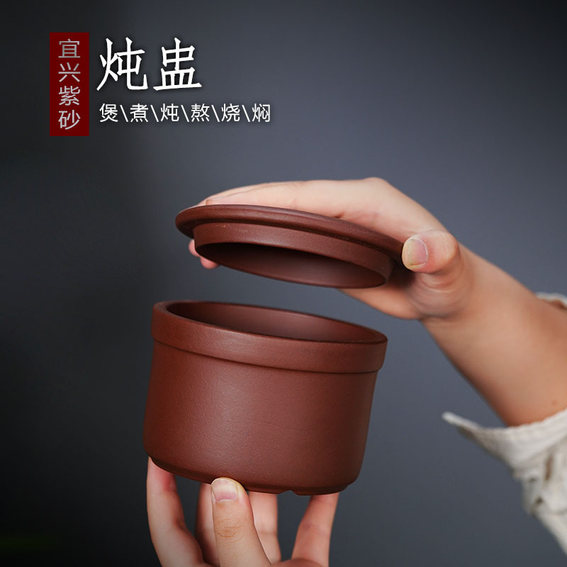 煨罐锅汤煲烤梨罐紫砂锅陶瓷商用紫砂炖盅经典小瓦罐双盖隔水炖厂