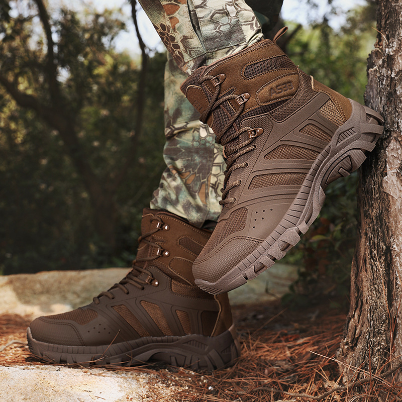 2025 botas tácticas transfronterizas de gran tamaño botas de trekking botas de entrenamiento masculinas botas de montaña al aire libre botas de botas de desierto botas directas