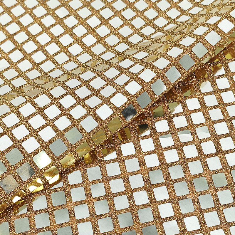 格子スパンコール生地の四角いビーズの正方形のスパンコール布の舞台装飾工芸玩具の舞獅子舞龍生地|undefined