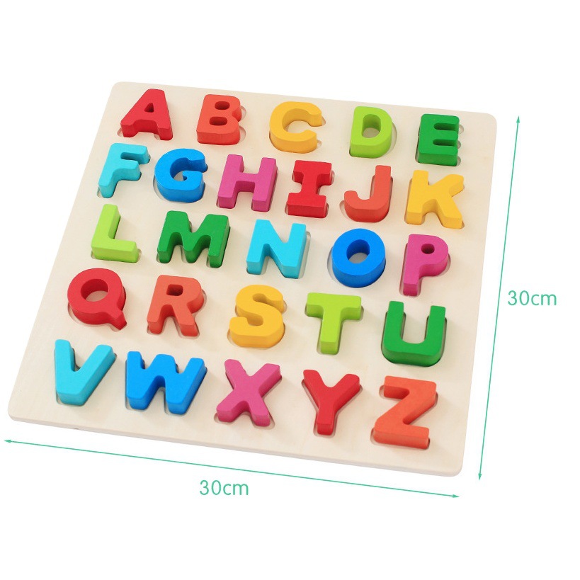 De madera de los niños de la Ilustración Digital forma de letra cognitiva macaron agarrar la mano rompecabezas bebé rompecabezas de la educación temprana Juguetes