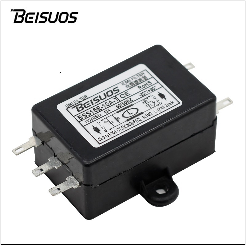 PCB插片式电源滤波器塑胶单相交流净化抗干扰机电组马达搭配滤波