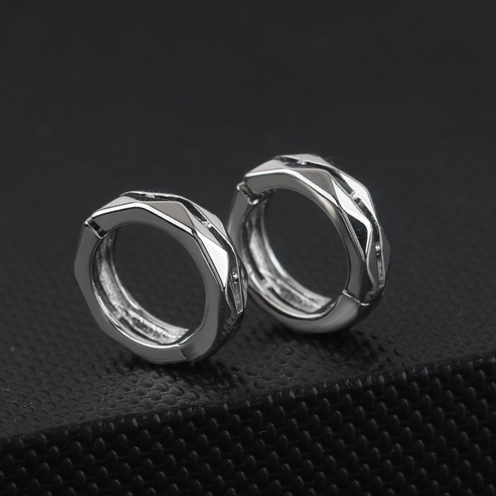 Men's Non-pierced Geometric Earrings Trendy Diamond Shaped Jewellery_voghion.com