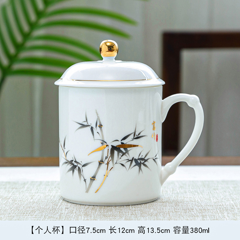 陶磁器マグカップ、羊脂玉磁器ティーカップ、オフィスカップ、ビジネスギフト、ロゴ入りウォーターカップ、陶磁器カップ、ギフトカップ、卸売|undefined