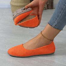 N 86703 Suede Square Toe Flats �q�淽�^ƽ��Ь�羳���uͨ