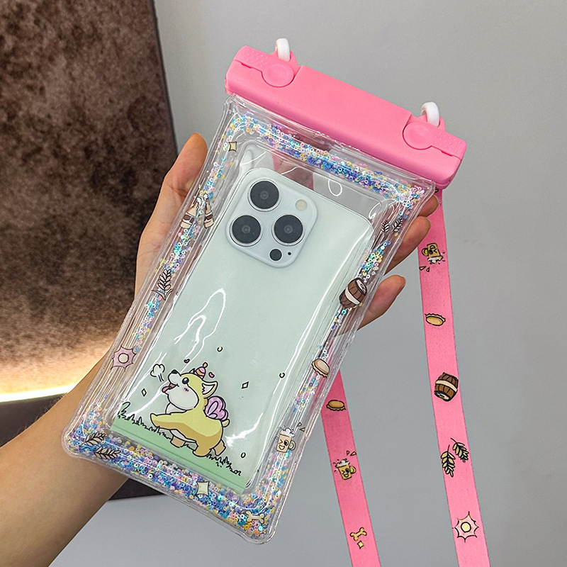 Bolsa impermeable para teléfonos móviles, bolsa de aire de dibujos animados, cubierta de pantalla táctil, bolsa impermeable para teléfonos móviles de 8 grados, bolsa impermeable para nadar, bolsa impermeable para buceo image 12