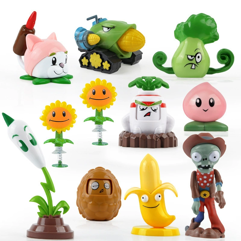 Plants vs. Zombies, toy, set, minifigure plastic, doll, full set, can launch