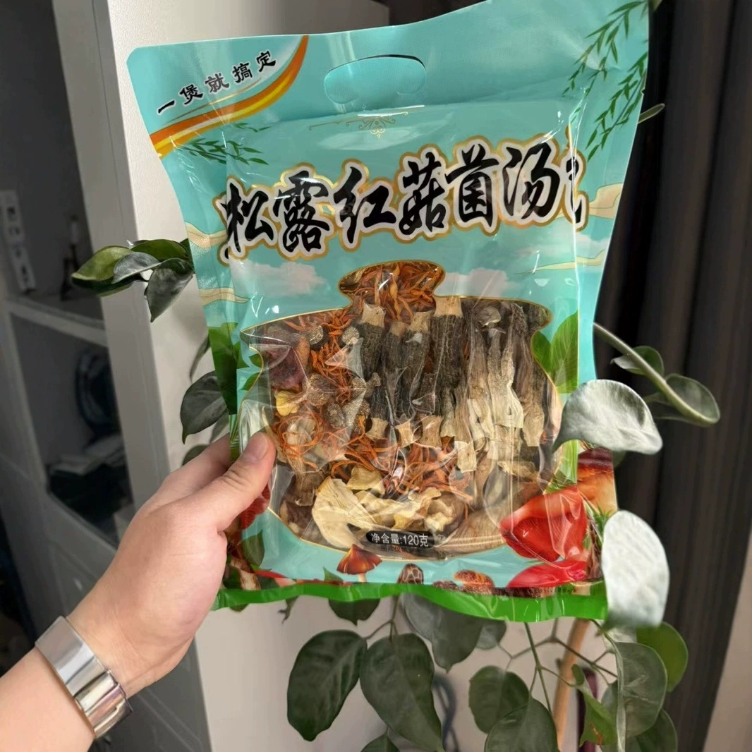 Суп из красных грибов-морелей, пакетик 120 г/упак., ингредиенты для тушения, хороший суп из грибов Юньнань, оптовая продажа