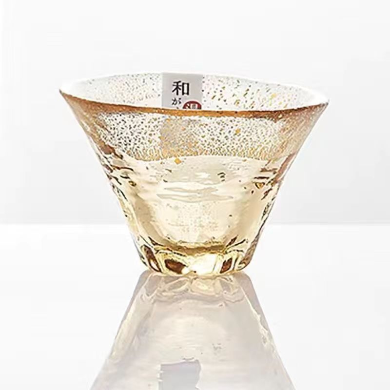 Mount Fuji-gold foil cherry blossom amber