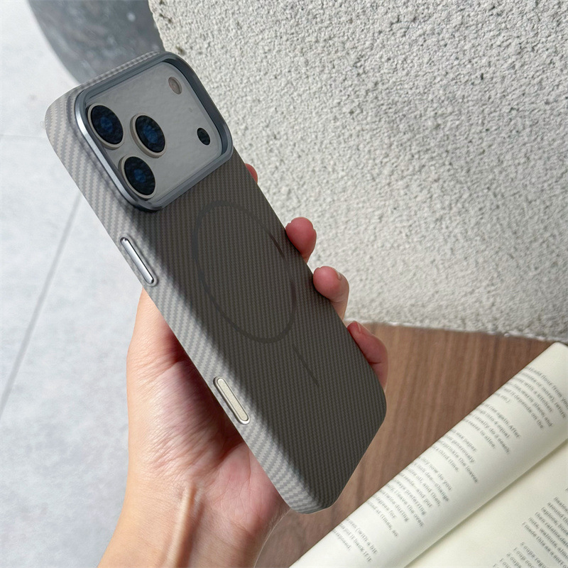 iPhone17promax手机壳适用苹果17Air磨砂硬壳磁吸碳纤维纹理新款|undefined
