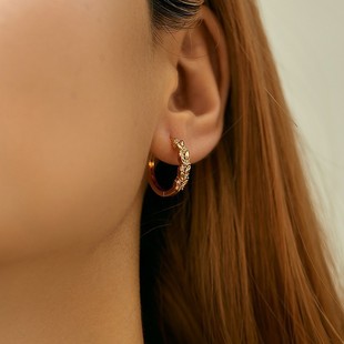 �羳���N���~�18K���ɫ�����Ȧ ֲ���~���OӋ�ʯ���¶���Ů