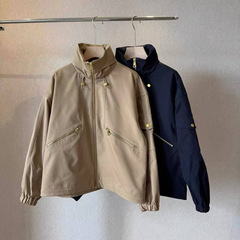 業界大牛品! Gネットより早く出ます。防風防水スタンドカラー/帽子付きジャケットのショートコートの女性春新