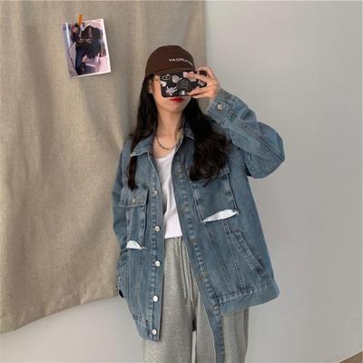 Amazing 2021 new pattern Hong Kong flavor Retro pocket Chaqueta By age leisure time jacket