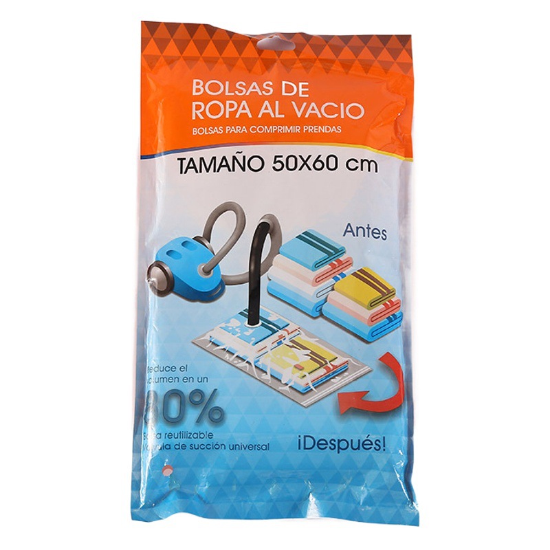 Bolsa de compresión de vacío impresa edredón de verano bolsa de compresión de vacío de succión transparente bolsa de vacío de almacenamiento de ropa de viaje