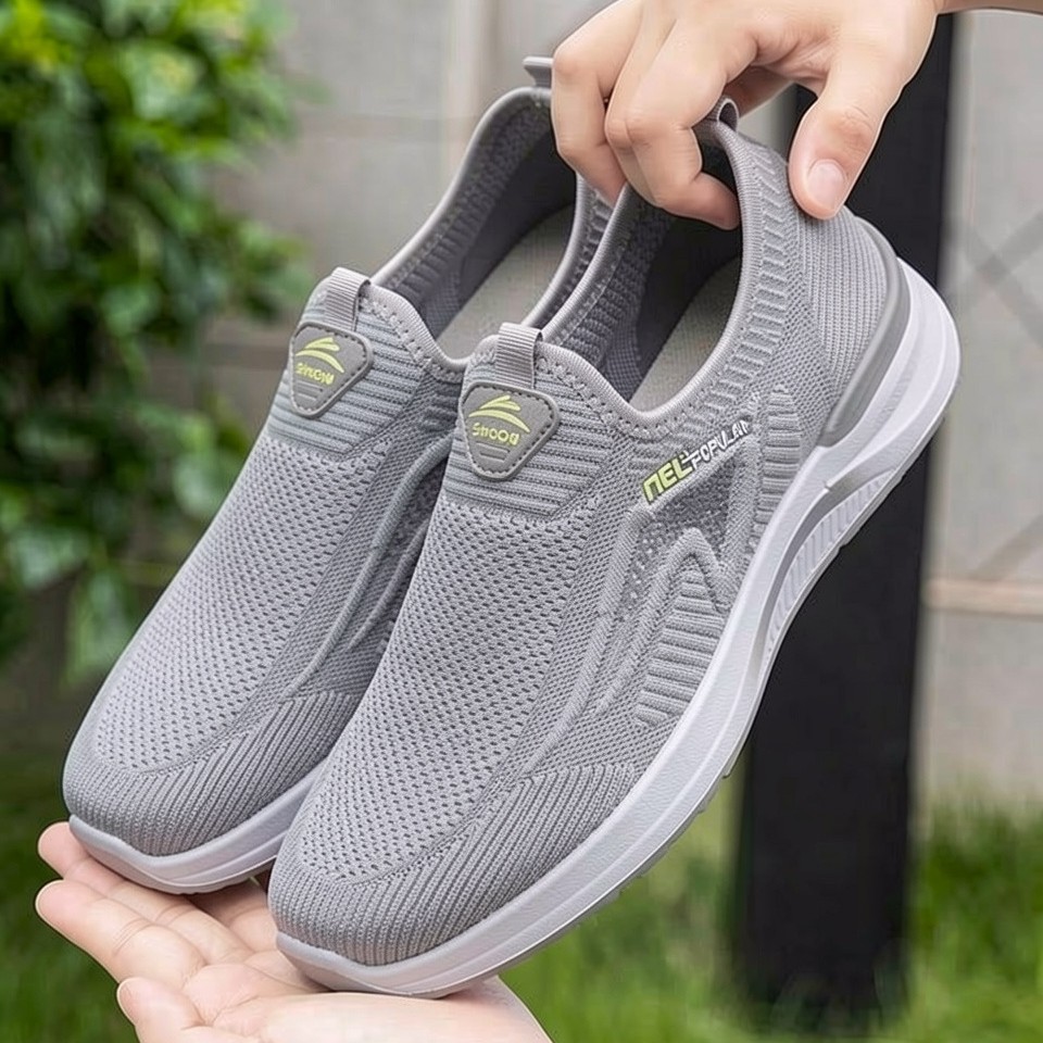 Middle-Aged and Elderly Men's Sports and Leisure Men's Shoes Spring and Autumn New Old Beijing Cloth Shoes Men's Single Shoes Fly Woven Breathable Wholesale