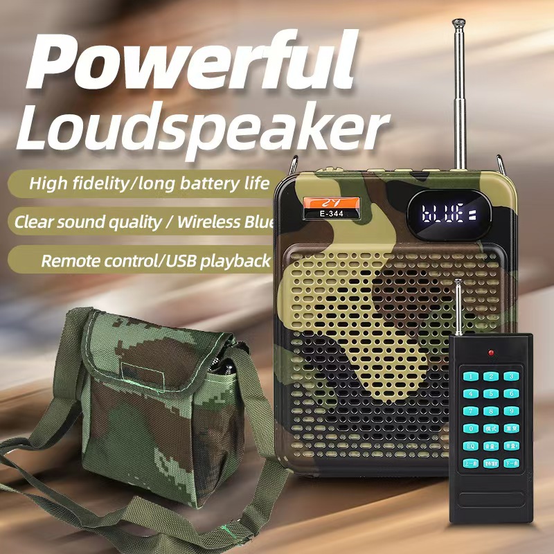 Amplificador Megáfono Bluetooth Inalámbrico de Plástico con Control Remoto para Exteriores