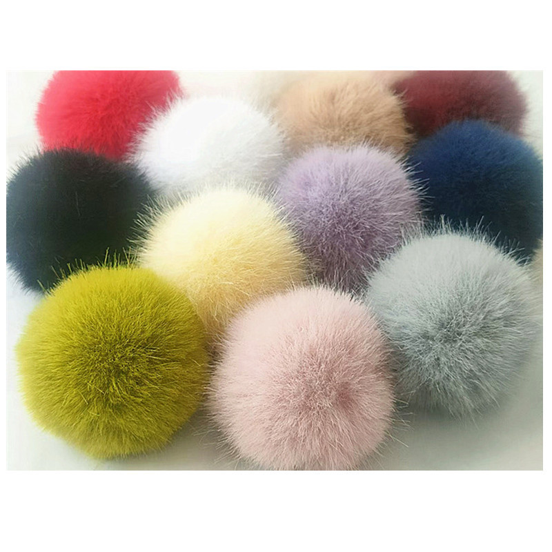 Imitation Mink Fur Ball 4cm5cm6cm High and Low Fur DIY Jewelry Keychain Pendant Fur Fake Fur Small Plush Ball
