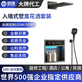 定制隐藏式壁龛淋浴花洒 预埋安装不返工 防漏防烫酒店工程套装