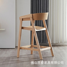 北欧创意实木设计师优雅扶手椅靠背椅子现代简约咖啡厅休闲餐椅