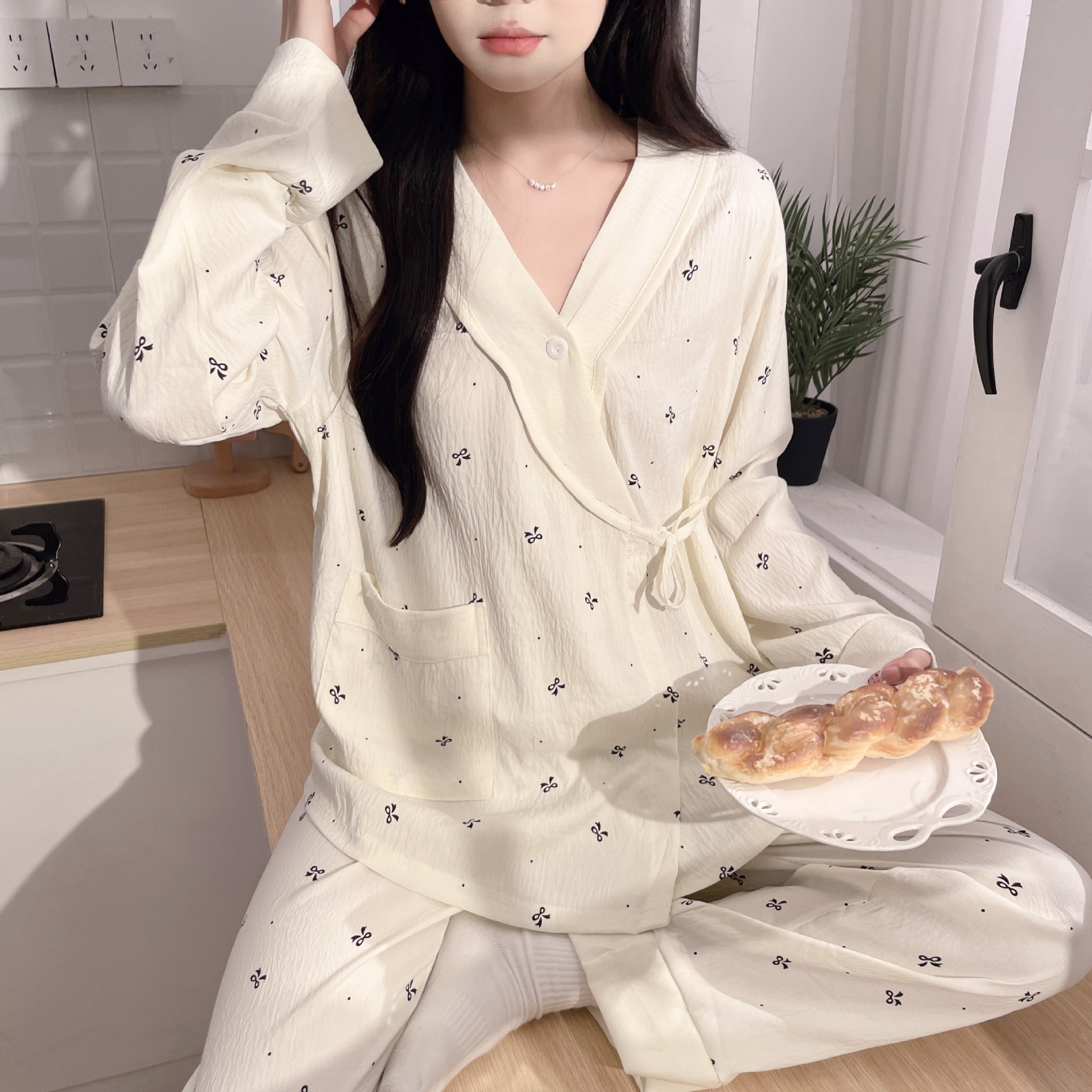 月子服春夏新款云朵棉产妇产后哺乳衣日式和服家居服一件代发包邮