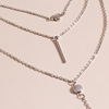 Accessory, sophisticated metal necklace, European style, simple and elegant design
