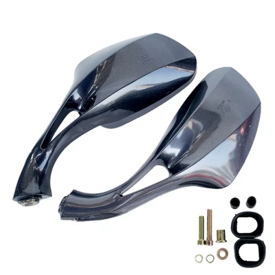 Motorcycle rearview mirror Princess Reversing Mirror Reflective Mirror - a-pair-of-iron-gray-comes-with-a-screw-bag