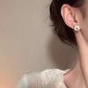 Mountain tea from pearl, advanced earrings, high-quality style, light luxury style, bright catchy style