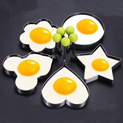 厚いステンレスの卵焼き器の模型の愛の型の卵焼きの鋳型のアイデアの卵焼きの輪の卵焼きの目玉焼きの砥石