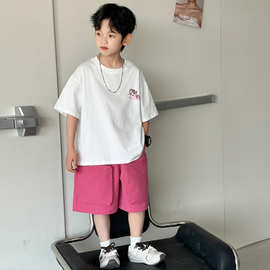 童装男童夏装套装2026新款夏季夏款短袖运动男孩大儿童薄款酷帅潮