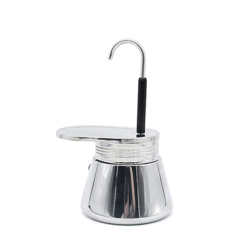 Single-tube Moka pot Italian coffee pot espresso hand-brewed coffee machine 304 stainless steel coffee pot household Moka pot
