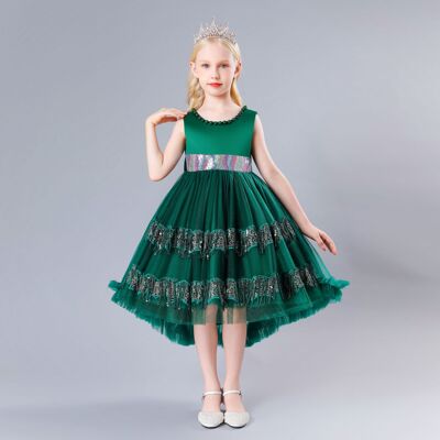 Europe and the United States children dress brim princess dress host singer chorus piano performance trailing skirts birthday party gift tutu skirt dresses for baby