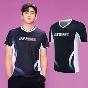 New Korean style badminton clothes short sleeve men's and women's quick-drying sweat-absorbent T-shirt children's student sports top summer 22073