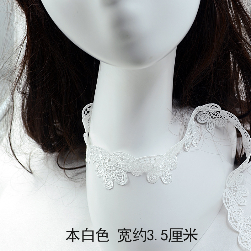 Y8YO bordado encaje vacío soluble en agua accesorios de encaje accesorios de ropa material de decoración DIY tocado hecho a mano