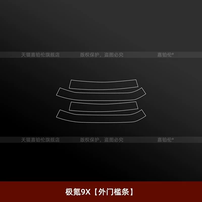 Suitable for Zeekr 9X: door sill Car interior film - real-tpu-material-zeekr-9x-exterior-door-sill-strip