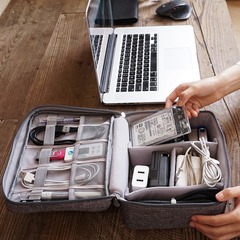 データライン収納バッグ旅行収納バッグ充電宝イヤホン収納ケース多機能分格デジタルバッグ