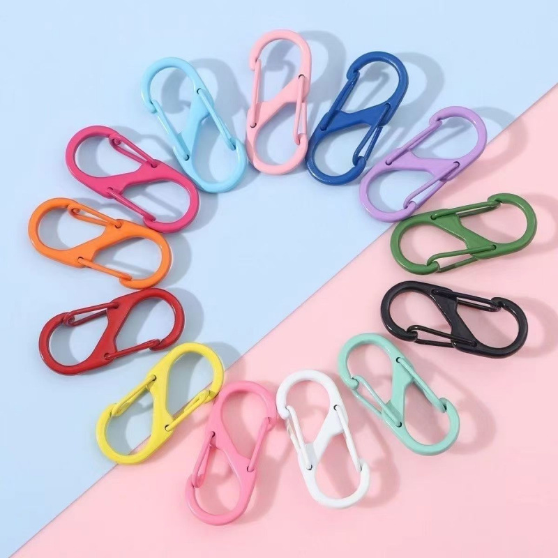 S-Shaped Carabiner Anti-Theft Bag Clip Travel Portable Hanging Clip Sun Hat Hook Outdoor Anti-Lost Clip