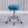 Sea blue round stool [upgraded bearing wheels