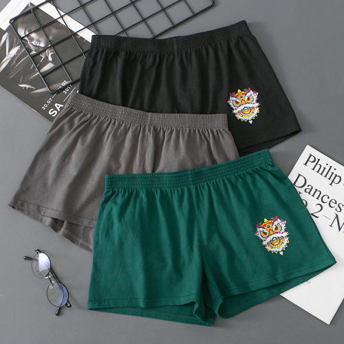 New Awakening Lion men's loose version pure cotton Arrow pants summer underwear lion breathable large size boxer shorts