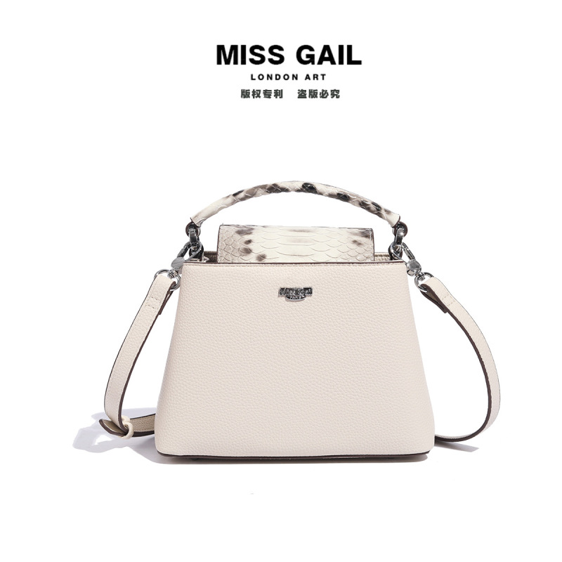 Miss Gail Cross-Border Hot-Selling Women's Bag New Crocodile Pattern Handbag Bucket Bag High-End Shoulder Crossbody Bag
