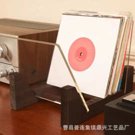 木质桌面CD收纳架客厅光盘唱片架木质黑胶碟片专辑CD收藏支架
