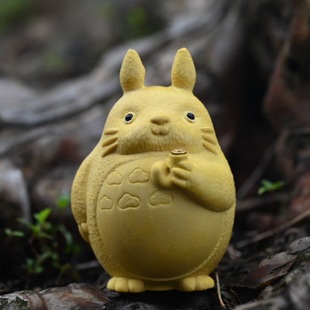Boxwood wood carving Totoro incense holder decoration office tea desktop tea pet home desktop living room decoration crafts