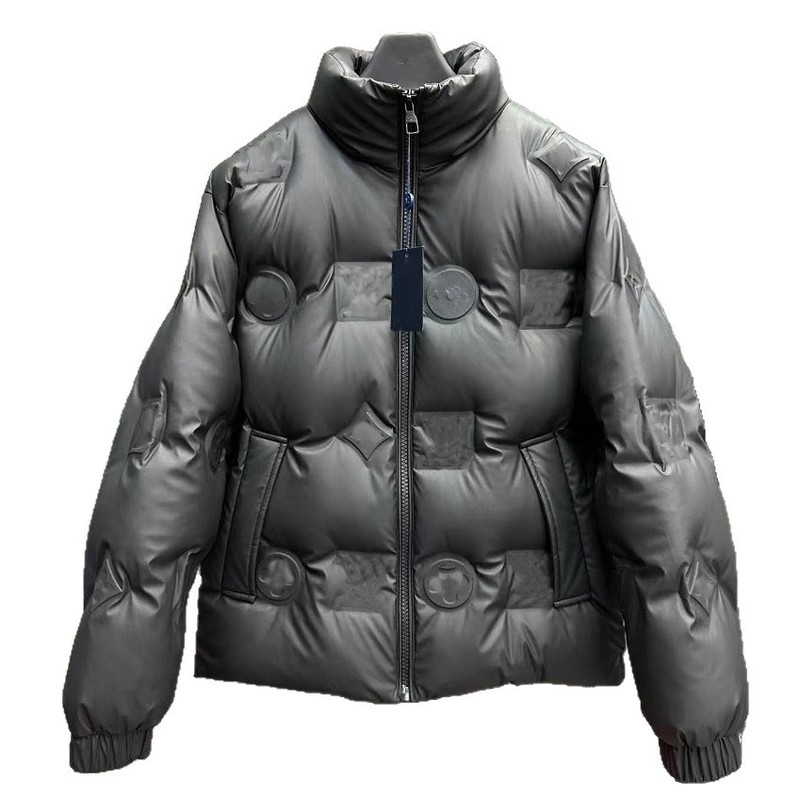 经典图案压印鹅绒男士立领冬装保暖羽绒服外套men feather coat|undefined