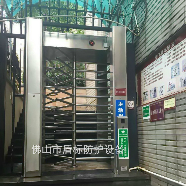 厂家直批全高闸机三翼不锈钢电动旋转门工地车站小区监狱门禁转闸