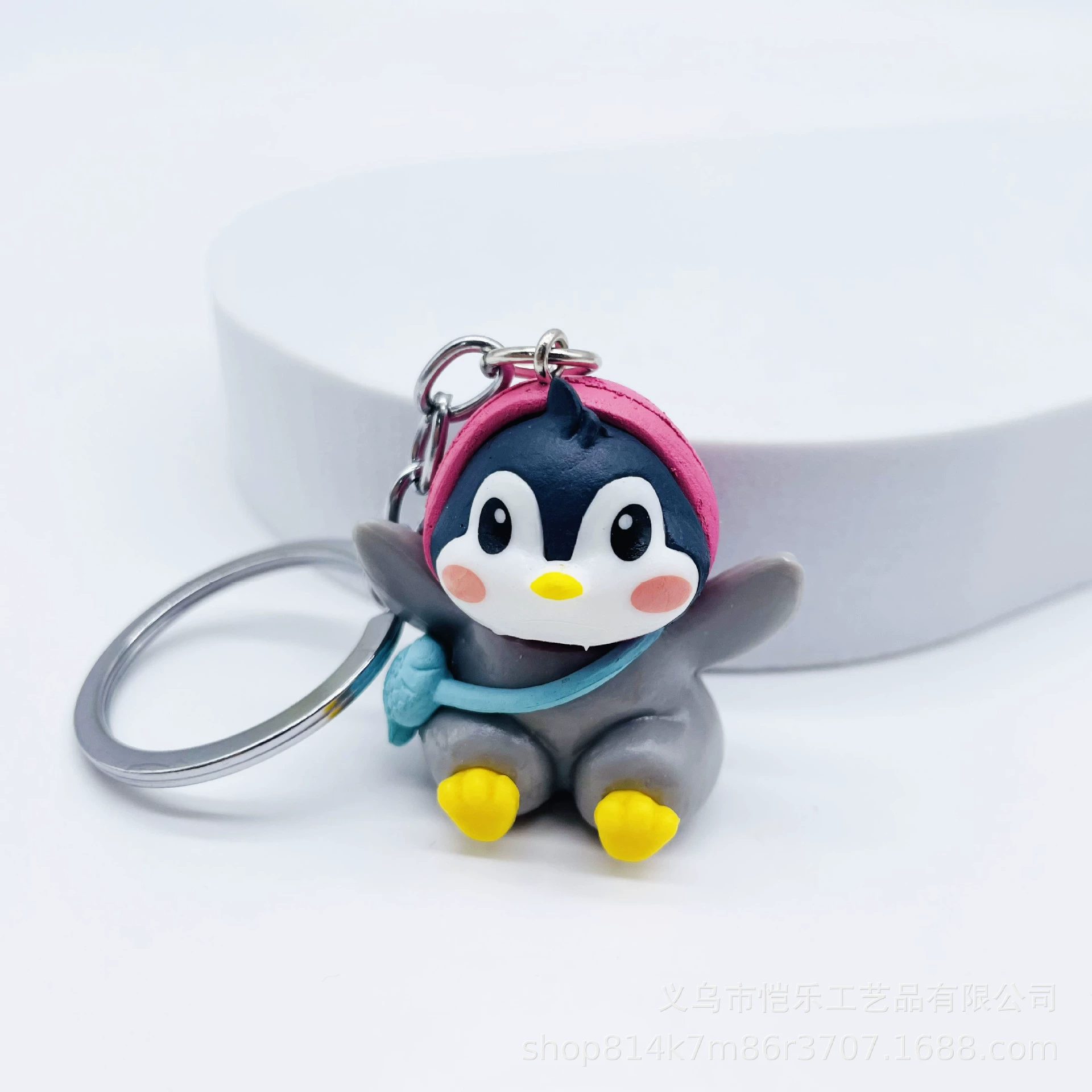 Микро пейзаж, милый аксессуар PVC, кукла, ключница, брелок, пингвин, diy