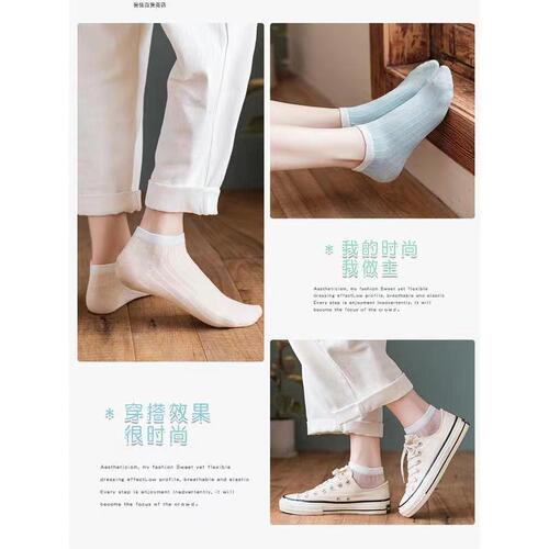 Zhuji Socks Industry Spring and Autumn Macaron Color Solid Color Girls Simple Shallow Mouth Low-cut Invisible Short Socks Women's Boat Socks