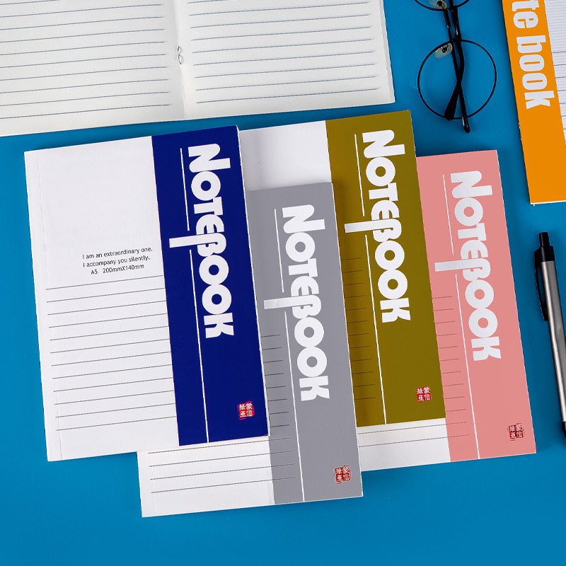 간단한 A5 가로 노트 학생 학습 메모장 편지지 선물 두꺼운 32k 부드러운 표면 복사 일기