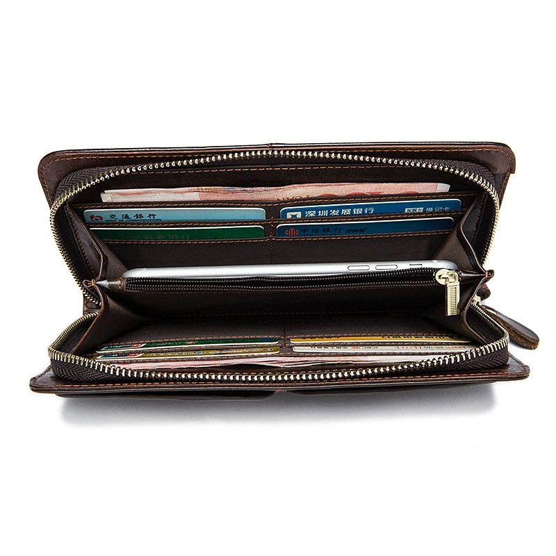 Leather wallet, retro small clutch bag, card holder