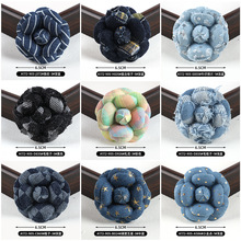 6.5cm手工diy布艺山茶花发夹胸针鞋帽饰品配件辅料批发百搭花朵