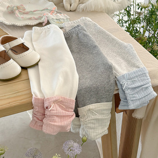 Girls' Leggings Autumn 2025 Stylish Baby Pants for Outerwear Versatile Children's Socks Pants Category a