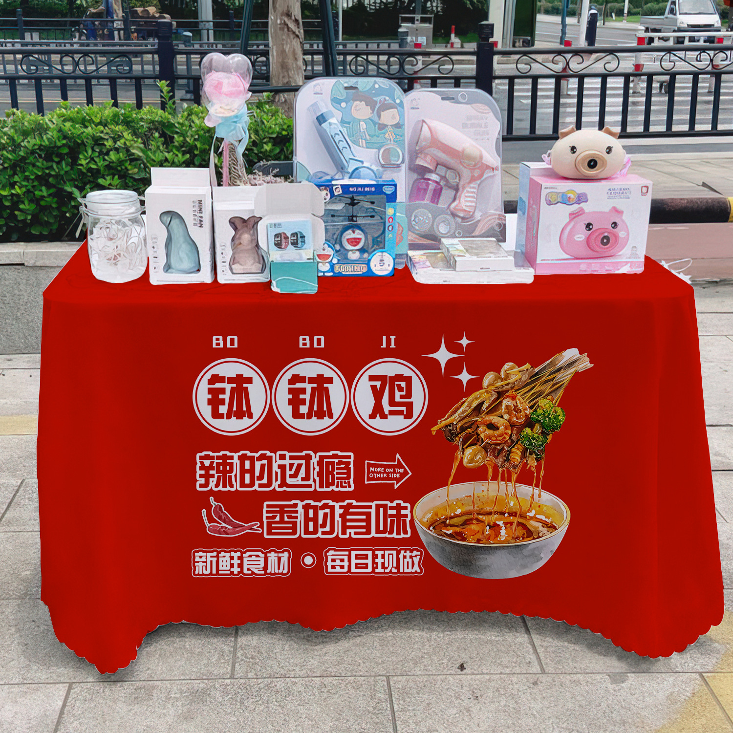 Deliciosas toallas de mesa de cocina de cocina, toallas de mesa publicitarias, toallas de mesa de mercado nocturno, toallas de mesa de carro, toallas de mesa de carretera